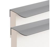 FQFLXY6589 2 Pezzi Maniglie Nascoste per Mobili,Maniglia per Porte Armadio Invisibili,Tiretti a Scomparsa in Lega di Alluminio Pomello a Scomparsa per Cassetti,Scarpiere,Comodini (200mm,Grigio scuro)