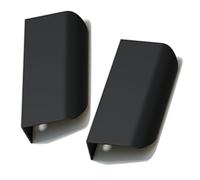 FQFLXY6589 2 Pezzi Maniglie Nascoste per Mobili,Maniglia per Porte Armadio Invisibili,Tiretti a Scomparsa in Lega di Alluminio Pomello a Scomparsa per Cassetti,Scarpiere,Comodini (1500mm,Nero)