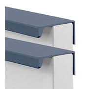 FQFLXY6589 2 Pezzi Tiretti a Scomparsa in Lega di Alluminio Maniglie Nascoste per Mobili,Maniglia per Porte Armadio Invisibili,Pomello Angolo retto per Cassetti,Scarpiere,Comodini (300mm,Blu)