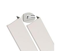 FQFLXY6589 2 Pezzi Tiretti a Scomparsa in Lega di Alluminio Maniglie Nascoste per Mobili,Maniglia per Porte Armadio Invisibili,Pomello Angolo retto per Cassetti,Scarpiere,Comodini (1200mm,Bianco)