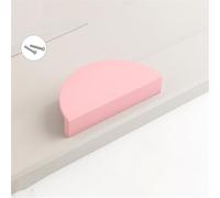 FQFLXY6589 2 Pezzi Tiretti Camera dei bambini in Lega di Alluminio Maniglie semicircolare per Mobili,Maniglia Armadio Mezza luna Manico colorate Pomello per Cassetti,Scarpiere,Comodini (100mm,Rosa)