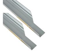 FQFLXY6589 2 Pezzi Tiretti in Lega di Alluminio Manopole per Porte Invisibili,Manico nascosto Pomello per Cassetti,Scarpiere,Comodini,Bordi con puntina Maniglie per Mobili (450mm,Grigio)