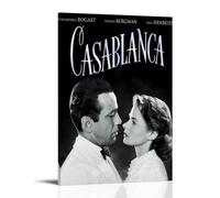FQHTCUXPC Casablanca - Poster su tela con pittura ad olio, da appendere, per casa, bar, decorazione artistica da parete per interni, con cornice, stile 40 x 60 cm
