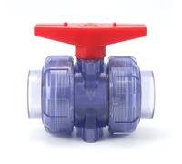 FQJYXWEWL 1pc 21.34-60.32mm Valvola a Globo Trasparente Acquario Serbatoio di Pesce Valvola a Sfera for irrigazione da Giardino(Inner Dia.48.26mm)