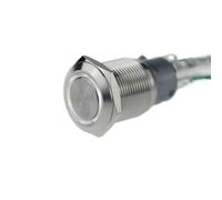 FQJYXWEWL 2 Pezzi 19 mm dal Pulsante di Reset in Metallo con Interruttore della Luce Tensione 12 V Corrente 5 A 250 V CC Impermeabile Rosso ruggine Giallo Blu(Blanc)