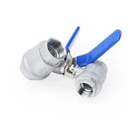 FQJYXWEWL 2PCS 1/2 "3/4" 1 "1-1/4" 1-1/2 "BSP Filettatura Femmina Valvola a Sfera in Due Pezzi 2P in Acciaio Inossidabile 304 for Acqua Olio Gas(DN20)