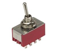 FQJYXWEWL 5 Pezzi/Lotto MTS-402 Perforato Diametro 6 mm Autobloccante 12 Pin ON - ON 4PST 2 Posizioni Interruttore a levetta