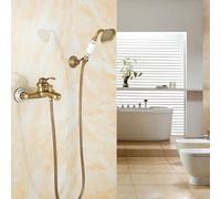 FQJYXWEWL Antico Ottone Spazzolato Rubinetti Da Bagno A Parete Miscelatore Bacino Del Bagno Gru Con Il Rubinetto