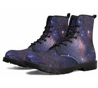 FQLGJMY Le mie donne Ankle Boots gradiente Leopard stampa fiore di farfalla stella stellata Sky colour Combat Booties Platform light Leather Travel Party Halloween Christmas