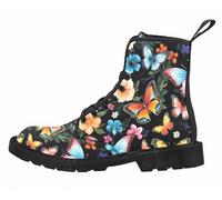 FQLGJMY Le mie donne Ankle Boots gradiente Leopard stampa fiore di farfalla stella stellata Sky colour Combat Booties Platform light Leather Travel Party Halloween Christmas