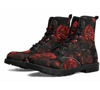 FQLGJMY Le mie donne Ankle Boots gradiente Leopard stampa fiore di farfalla stella stellata Sky colour Combat Booties Platform light Leather Travel Party Halloween Christmas