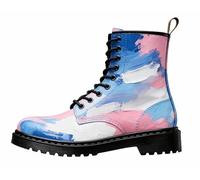 FQLGJMY Le mie donne Ankle Boots gradiente Leopard stampa fiore di farfalla stella stellata Sky colour Combat Booties Platform light Leather Travel Party Halloween Christmas