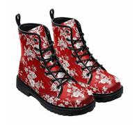 FQLGJMY Le mie Donne Anqkle Boots Candy Bastone Snowman Albero di Natale Palloncino Aghi di Pino Snowy Notte Campanile Elk Piattaforma di Cuoio Cabine di Viaggio Xmas