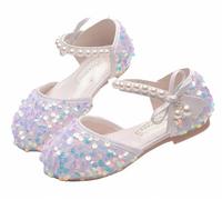 FQLGJMY Ragazze Mary Jane Veste Scarpe La Principessa Ballerina Piatto Glitter Rhinestone Pearl Bowknot Caviglia Party Scolastico Christmas Halloween Wedding Cosplay Bambini