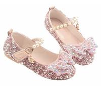 FQLGJMY Ragazze Mary Jane Veste Scarpe La Principessa Ballerina Piatto Glitter Rhinestone Pearl Bowknot Caviglia Party Scolastico Christmas Halloween Wedding Cosplay Bambini