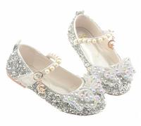 FQLGJMY Ragazze Mary Jane Veste Scarpe La Principessa Ballerina Piatto Glitter Rhinestone Pearl Bowknot Caviglia Party Scolastico Christmas Halloween Wedding Cosplay Bambini