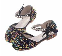 FQLGJMY Ragazze Mary Jane Veste Scarpe La Principessa Ballerina Piatto Glitter Rhinestone Pearl Bowknot Caviglia Party Scolastico Christmas Halloween Wedding Cosplay Bambini