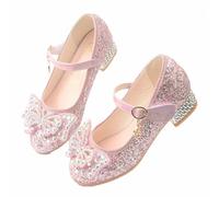 FQLGJMY Scarpe da Travestimento Mary Jane Fascia Bassa del Tallone Chiuso Il Ladro del Piede Scanalato Scintillato Cristallo Pearl Bowknot Matrimonio Compleanno Spettacolo della Scuola Cosplay Party