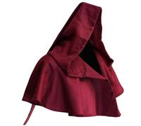 FQLGJMY Uomini e donne medievali gotico cappuccio cappuccio cappuccio cappuccio mucca mantello stregone cappello pagano costumi cosplay Halloween