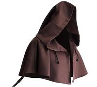 FQLGJMY Uomini e donne medievali gotico cappuccio cappuccio cappuccio cappuccio mucca mantello stregone cappello pagano costumi cosplay Halloween