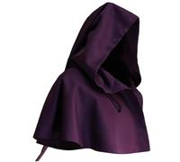 FQLGJMY Uomini e donne medievali gotico cappuccio cappuccio cappuccio cappuccio mucca mantello stregone cappello pagano costumi cosplay Halloween