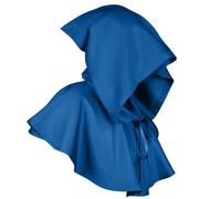 FQLGJMY Uomini e donne medievali gotico cappuccio cappuccio cappuccio cappuccio mucca mantello stregone cappello pagano costumi cosplay Halloween