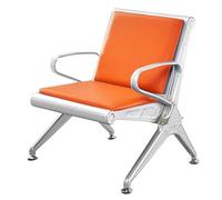 FQMYLTYN Sedie per Sala D'attesa, Panca per Reception in Aeroporto, Sedie per Ospiti in Pelle per Ufficio con Braccioli, Panca per Hall per Banche, Ospedali, Saloni, Scuole, Aziende(Orange)