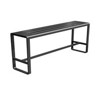 FQMYLTYN Tavolo da Bar Rettangolare per Esterni, Tavolo da Pub con Consolle All'altezza Del Bancone, Piano a Doghe Impermeabile, Capacità di Peso 330 Libbre(Black,100cm/39in)