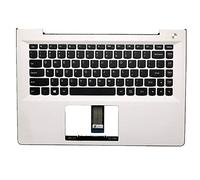 fqparts-cd Replacement Tastiera del Computer Portatile & La Shell Attorno alla Tastiera C Conchiglia Shell per for Lenovo S41-35 S41-70 S41-75 Bianca Versione Americana