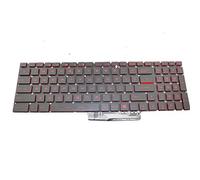 fqparts-cd Replacement Tastiera del Computer Portatile per for MSI PE60 2QE-044 PE60 6QE-238 PE60 6QE-491 PE70 2QE-049 Nero con keycap Rosso Versione Americana Senza Telaio con retroilluminazione