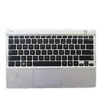 fqparts La Shell Attorno alla Tastiera C Conchiglia Shell & Touchpad & Tastiera for Samsung NP350U2B Argento Layout Inglese Americano