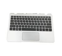 fqparts La Shell Attorno alla Tastiera C Conchiglia & Tastiera & Touchpad for HP x2 10-P 10-p000 10-P018WM Argento