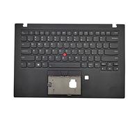 fqparts Replacement La Shell Attorno alla Tastiera C Conchiglia Shell & Tastiera per for Lenovo ThinkPad X1 Carbon 7th Gen Color Nero Layout Inglese Americano Year 2019