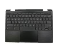 fqparts Replacement La Shell Attorno alla Tastiera C Conchiglia Shell & Touchpad & Tastiera per for Lenovo 300e Chromebook 300e Chromebook 2nd Gen Color Nero Layout Inglese Americano 5CB0T79502