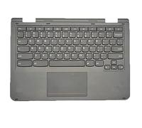 fqparts Replacement La Shell Attorno alla Tastiera C Conchiglia Shell & Touchpad & Tastiera per for Lenovo ThinkPad 11e 3rd 4th 5th Gen Yoga Gen Chromebook Nero Layout Inglese Americano
