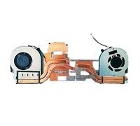 fqparts Replacement Laptop CPU & & VGA GPU Raffreddare Fan & Radiatore per for CLEVO NV40ME NV41MB NV41ME Nero