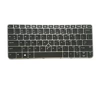 fqparts Replacement Tastiera del Computer Portatile per for HP EliteBook 725 G4 Nero Layout Inglese Americano