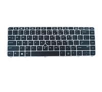 fqparts Replacement Tastiera del Computer Portatile per for HP EliteBook 745 G3 Nero Layout Inglese Americano