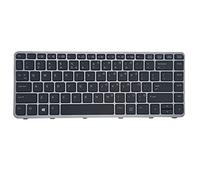 fqparts Replacement Tastiera del Computer Portatile per for HP EliteBook Folio 1040 G1 Nero Layout Inglese Americano