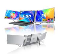 FQQ Estensore per schermo portatile, 14" FHD 1080P IPS Triple Screen Laptop Monitor Extender 13.5-16.5", monitor esteso portatile compatibile con Windows e MacOS, grigio