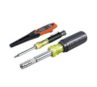 FQQF Klein Tools 80049 HVAC Tool Kit with 3-in-1 Pocket Screwdriver, 8-in-1 Screwdriver/Nut Driver, And Digital Pocket Thermometer, 3 Piece