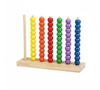 FQRDKT Abaco per Bambini Gioco Manuale Educativo per Matematica con Perline in Legno Riconoscimento Colori Sviluppo capacità Logiche Adatto a Casa Scuola, Piccolo