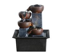 FQRDKT Mini Fontana da Scrivania con Luce Scenografica per Meditazione, Style D