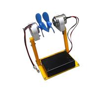 FQRDKT Mini Generatore Eolico Kit Motore Turbina Orizzontale Modello Miniatura Assemblaggio Fai da Te in Plastica Funzione Educativa Adatto per Esperi, Multicolore, F