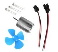 FQRDKT Mini Generatore Eolico Kit Motore Turbina Orizzontale Modello Miniatura Assemblaggio Fai da Te in Plastica Funzione Educativa Adatto per Esperi, Multicolore, E