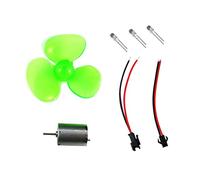 FQRDKT Mini Generatore Eolico Kit Motore Turbina Orizzontale Modello Miniatura Assemblaggio Fai da Te in Plastica Funzione Educativa Adatto per Esperi, Multicolore, n