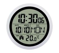 FQRDKT Orologio Digitale Da Doccia con Visualizzazione Della Della Temperatura Interna, Piccolo Orologio Da Parete per La Cucina, Argento