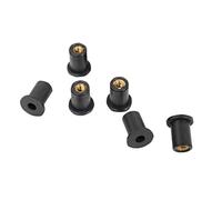 FQRDKT Set di 6 Dadi in Gomma per Il Fissaggio di Accessori per Kayak - Accessori per L'esercizio Fisico, Nero, M5