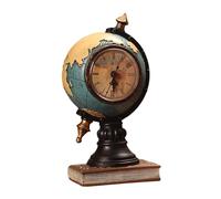 FQRDKT Statuetta a Forma di Globo, Orologio per Centrotavola Del Soggiorno, Blu