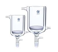 FQSWM 1 pz 100 ml a 1000 ml 24# Imbuto filtrante con Rivestimento in Vetro borosilicato ad Alta Resistenza e Anima in Sabbia, Imbuto di aspirazione in Vetro G3 for Laboratorio(100ml)